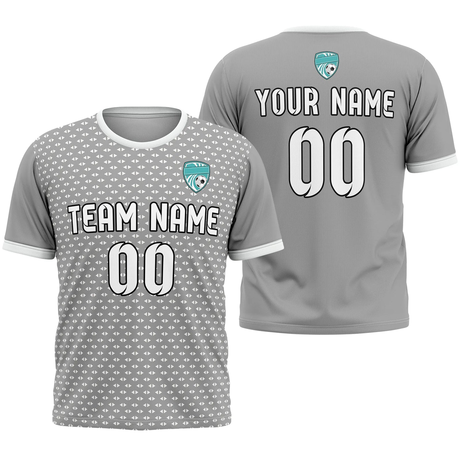 Custom Abstract Pattern D2 Soccer Jersey Personalized Football Uniform with Name & Number