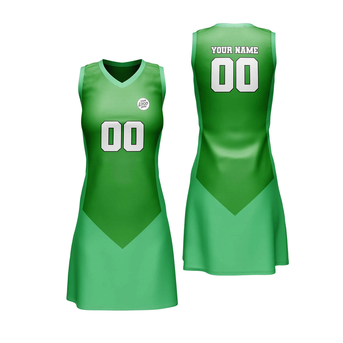 Custom Personalized D5 Split Fashion Netball Jersey with Name, Number & Team Logo