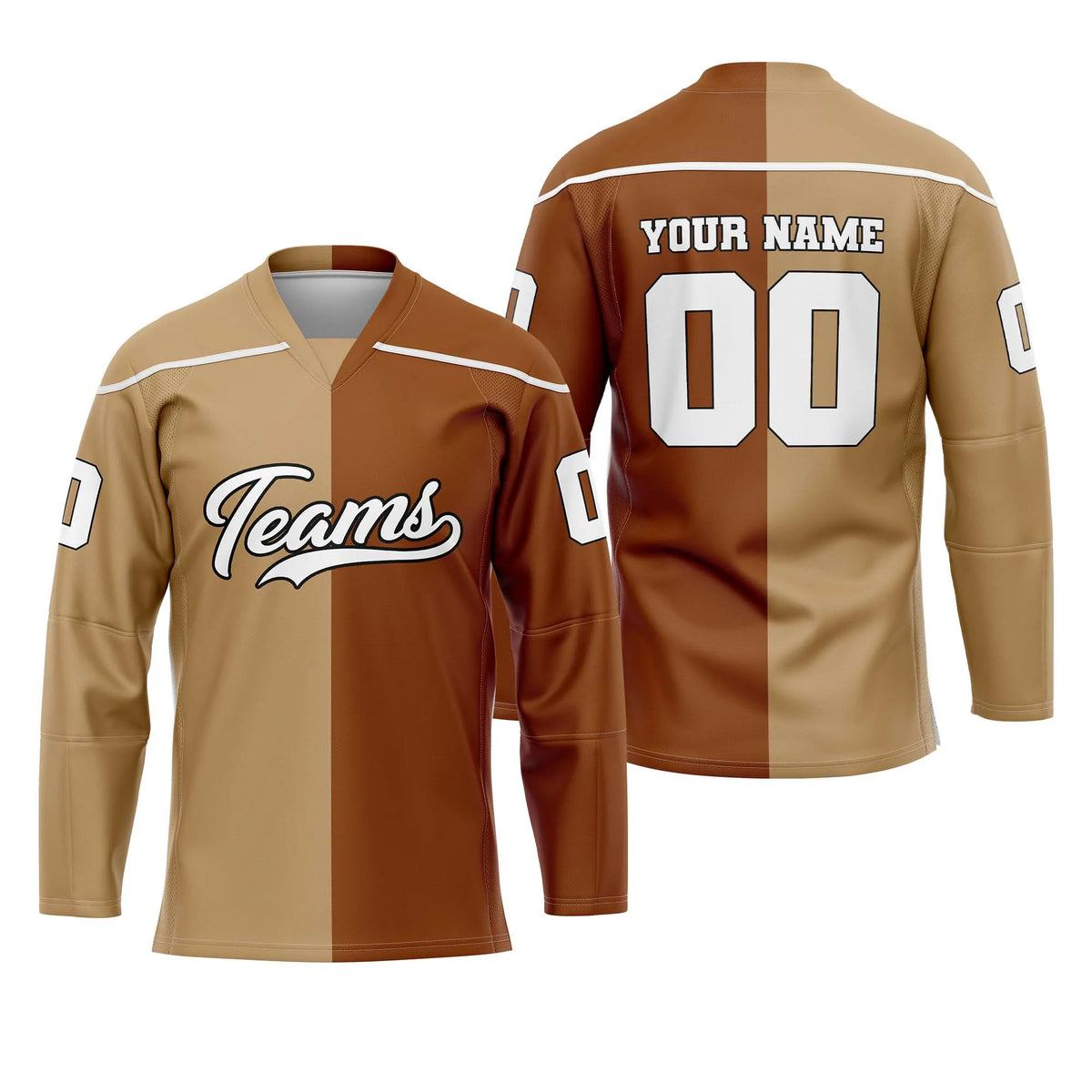 Custom Personalized D5 Split Fashion Ice Hockey Jersey with Name, Number & Team Logo