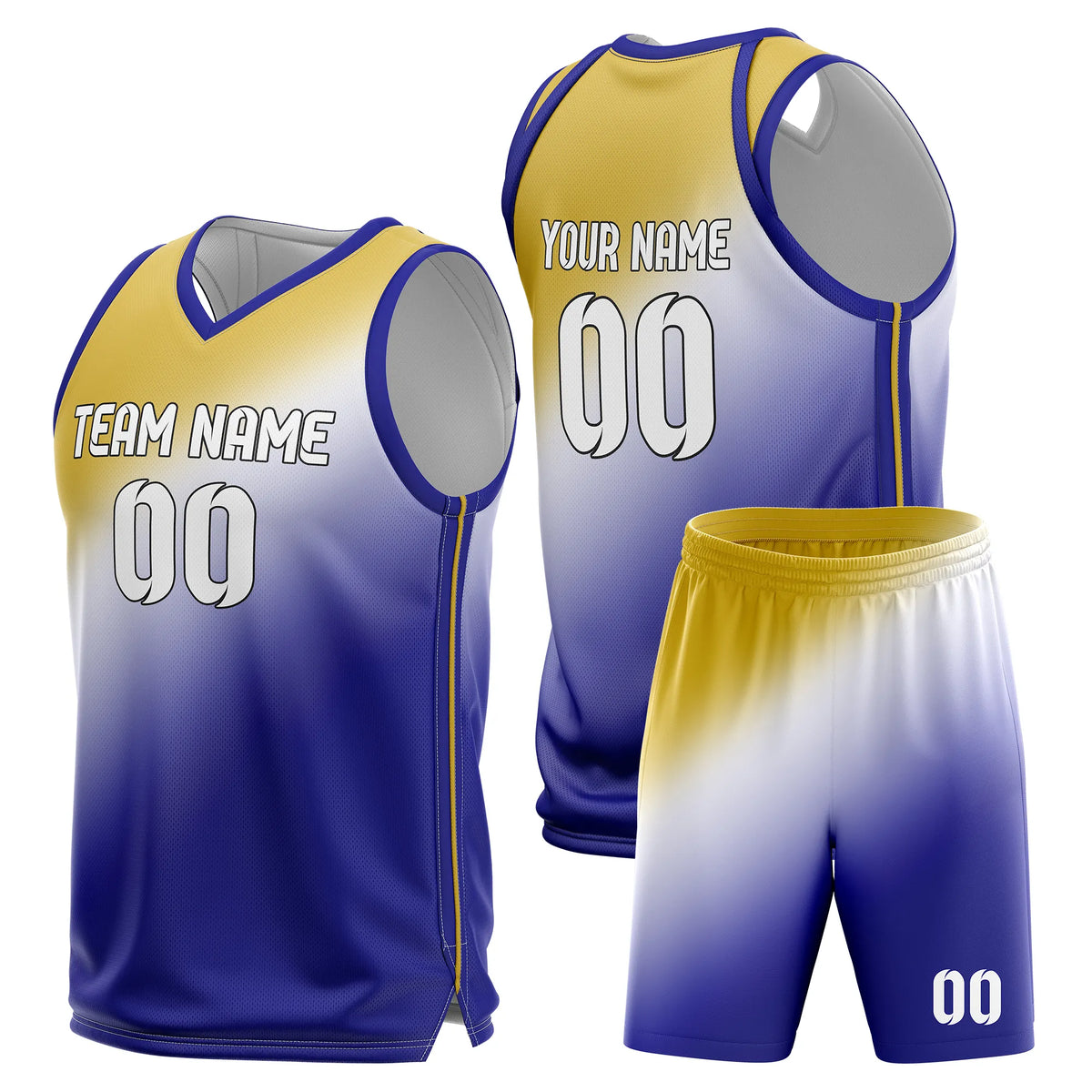 Custom Gradient Fashion Set Energy Fade Sports Jersey Personalized Uniform with Name & Number