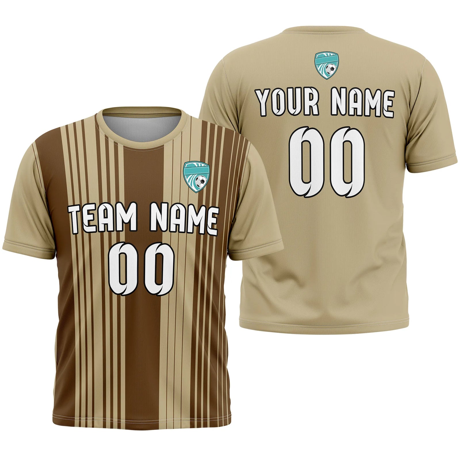 Custom Strip Fashion D3 Soccer Jersey Personalized Football Uniform with Name & Number