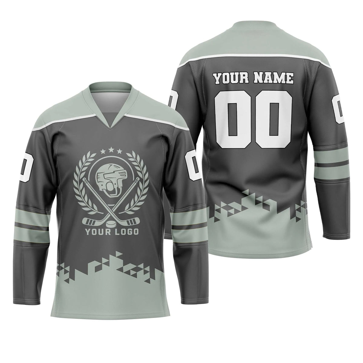 Custom Personalized D4 V - NECK DESIGN Ice Hockey Jersey with Name, Number & Team Logo