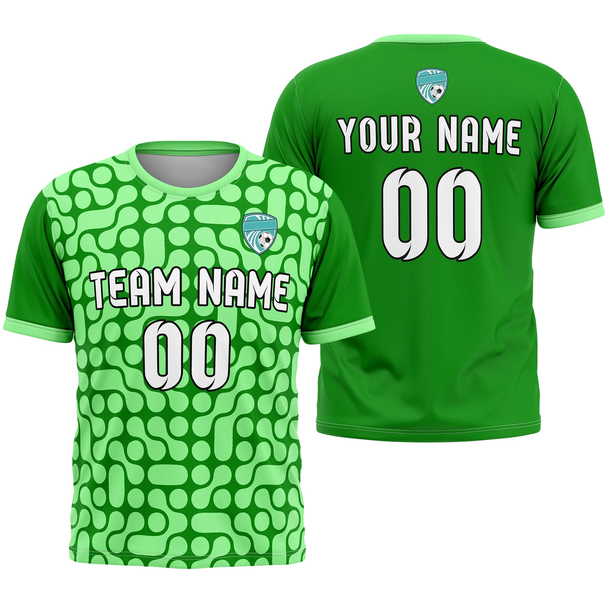 Custom Abstract Pattern D3 Soccer Jersey Personalized Football Uniform with Name & Number