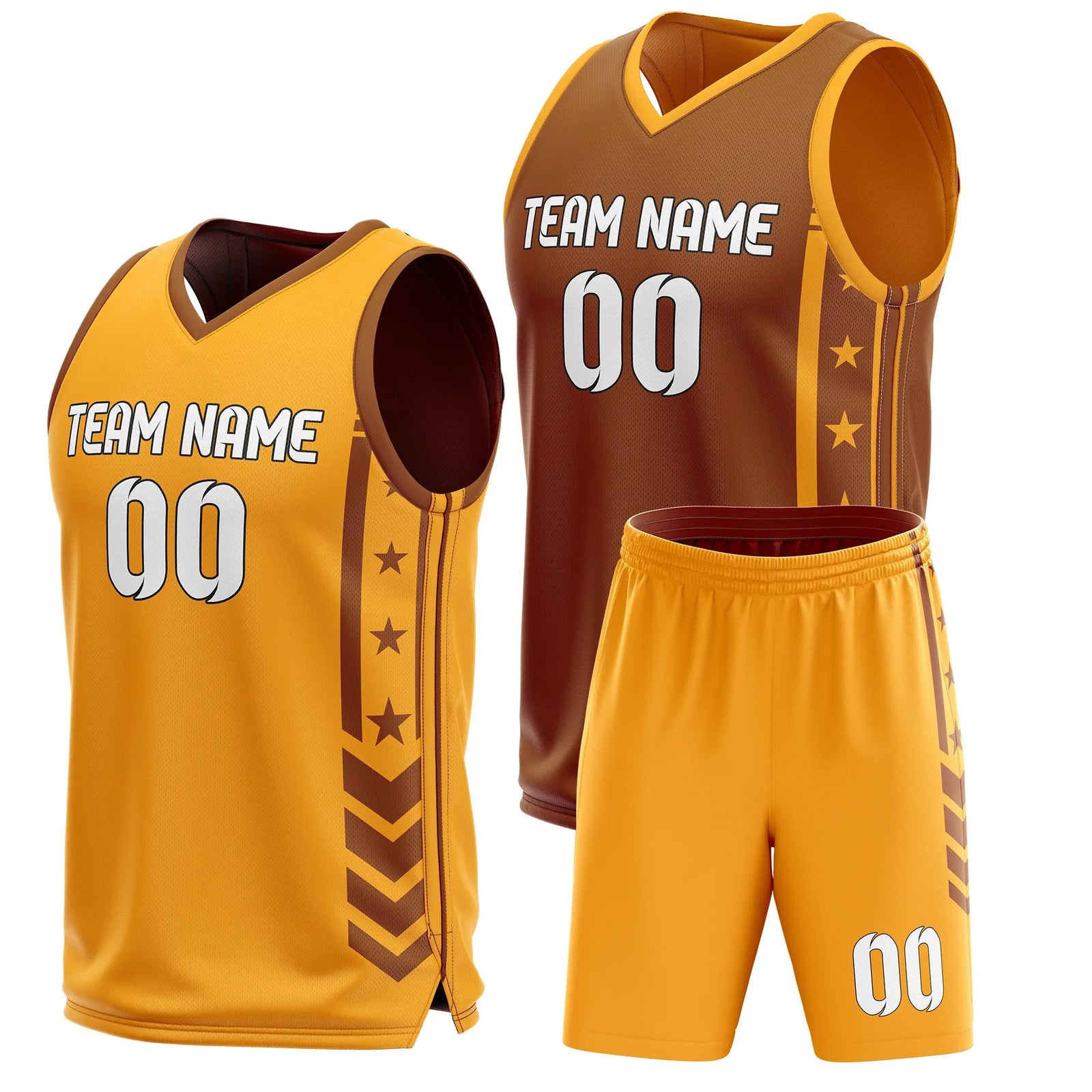 Custom Power Star Reversible Sports Jersey Personalized Uniform with Name & Number