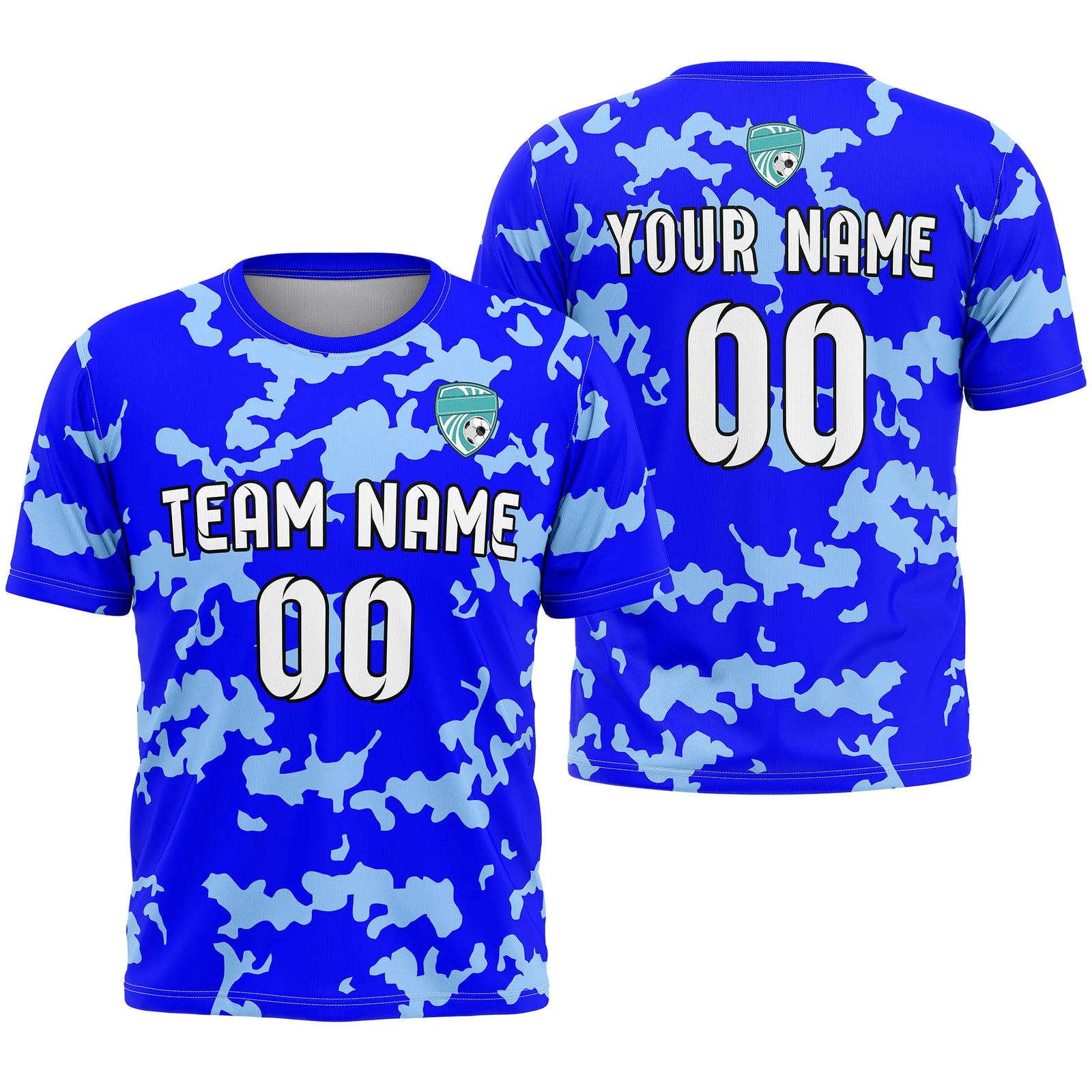 Custom Camo D4 Soccer Jersey Personalized Football Uniform with Name & Number
