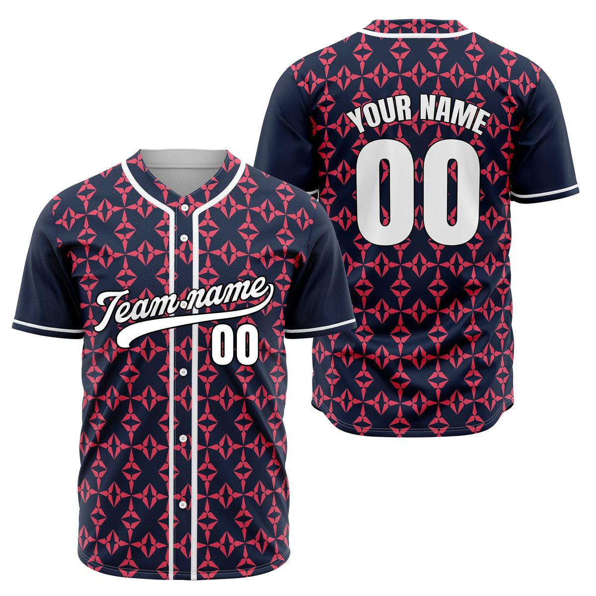 Custom Royal Lattice Baseball Sports Jersey Personalized Uniform with Name & Number