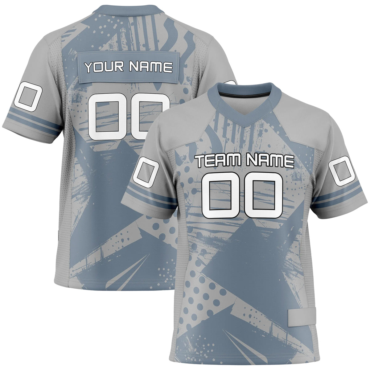 Custom Personalized D2 Graffiti Fashion Flag Football Jersey with Name, Number & Team Logo