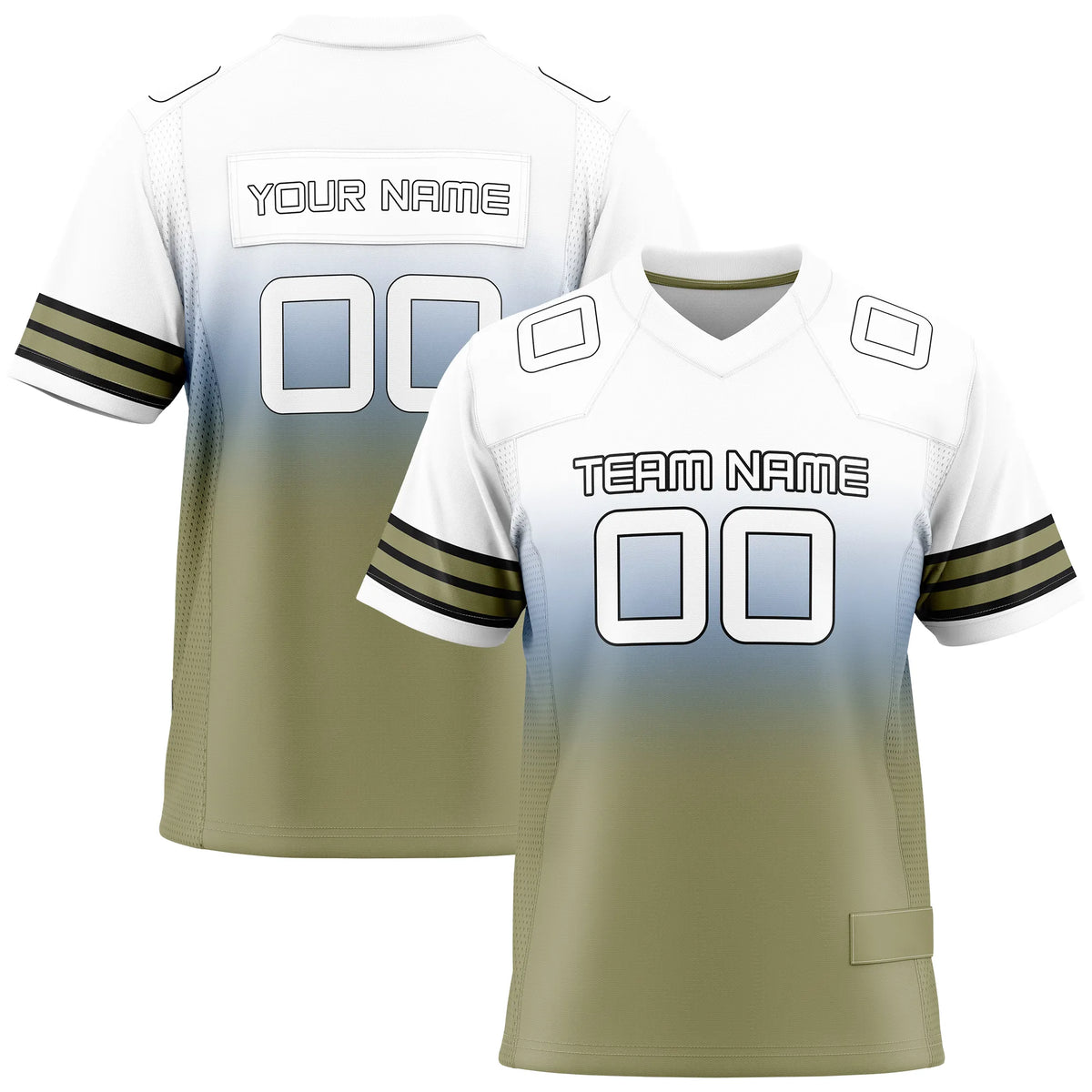 Custom Personalized D1 Gradient Fashion Flag Football Jersey with Name, Number & Team Logo