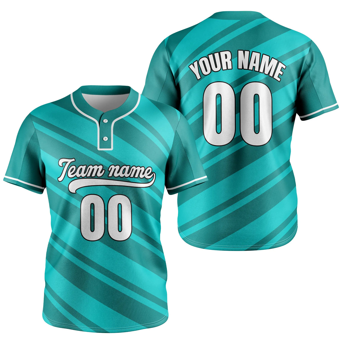 Custom Speedstorm Baseball Aqua Sports Jersey Personalized Uniform with Name & Number