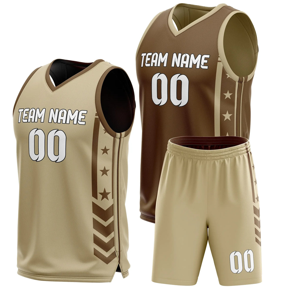 Custom Power Star Reversible Sports Jersey Personalized Uniform with Name &amp; Number