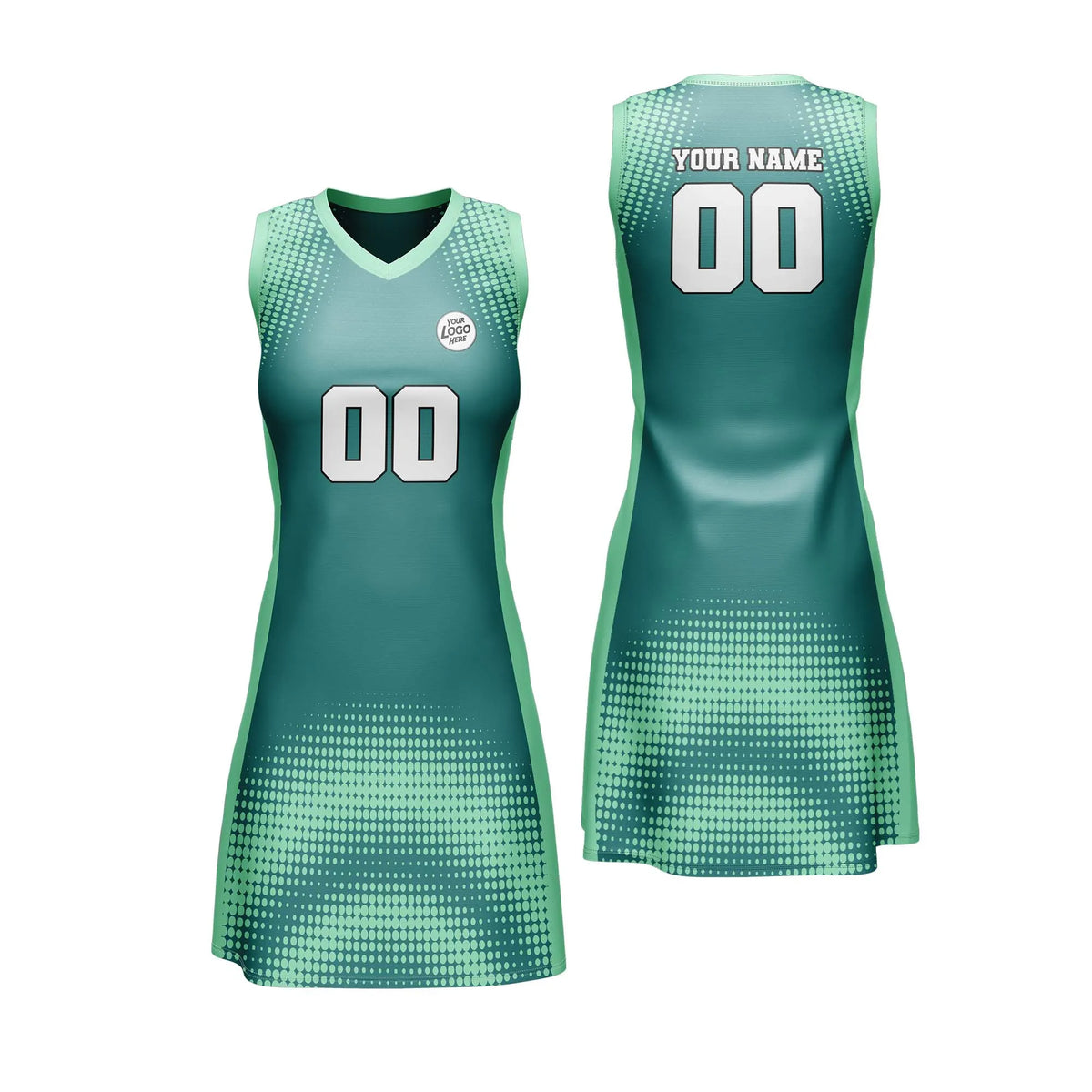 Custom Personalized D1 Retro Pattern Netball Jersey with Name, Number & Team Logo