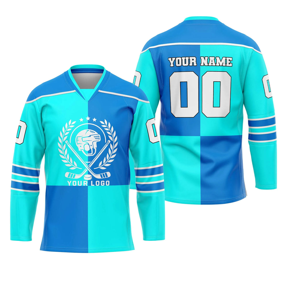 Custom Personalized D3 New Arrival Ice Hockey Jersey with Name, Number &amp; Team Logo