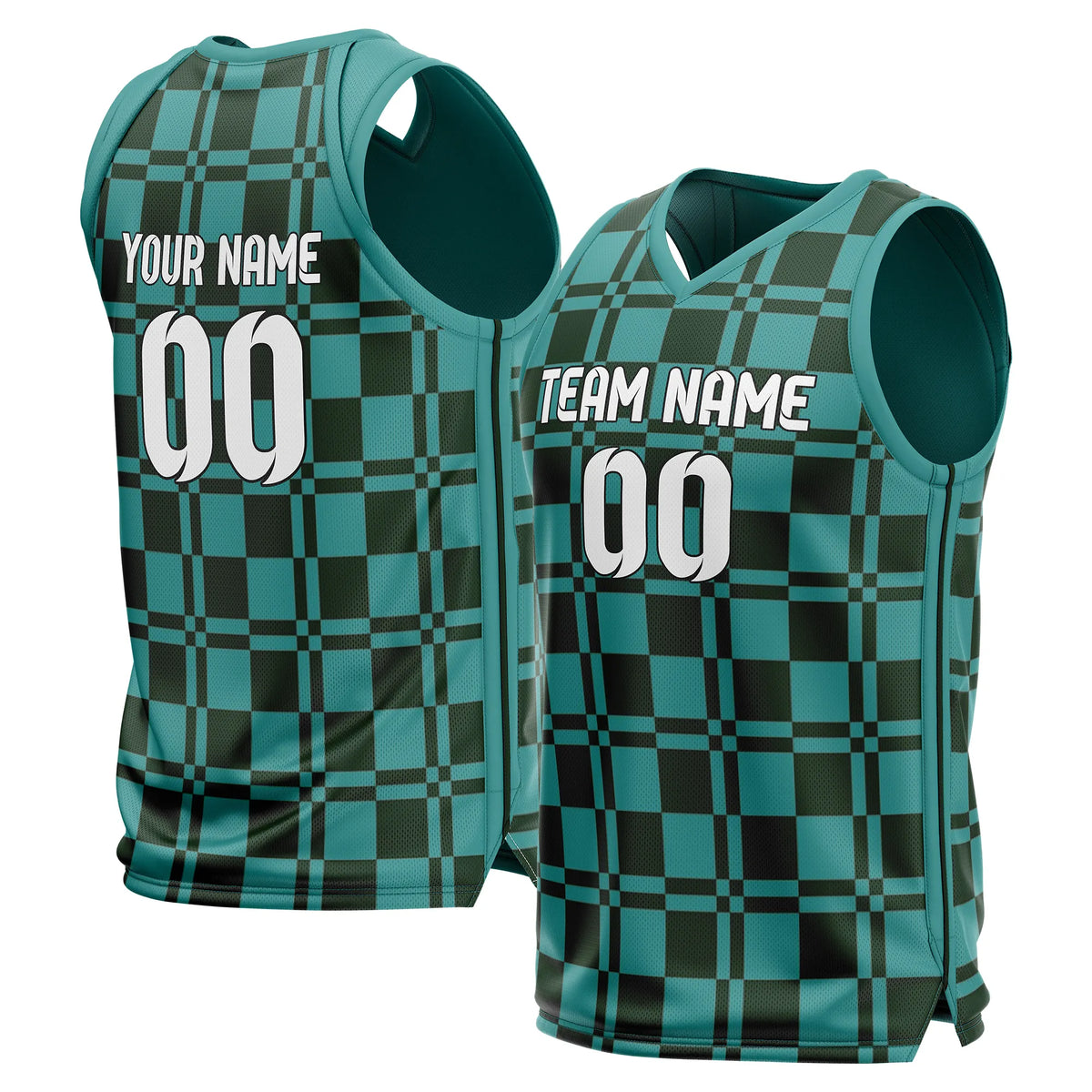 Custom Dynamic Check Printed Sports Jersey Personalized Uniform with Name & Number