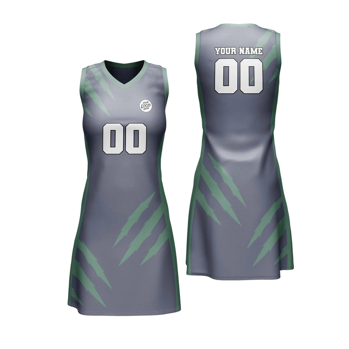 Custom Personalized D1 Stripe Fashion Netball Jersey with Name, Number & Team Logo