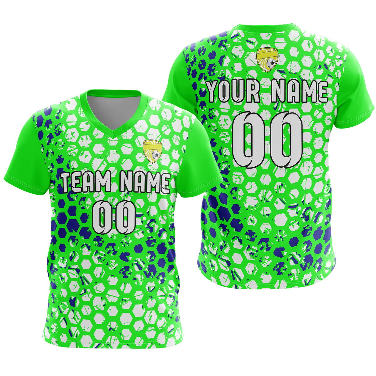 Custom V-Full Pattern D1 Soccer Jersey Personalized Football Uniform with Name & Number
