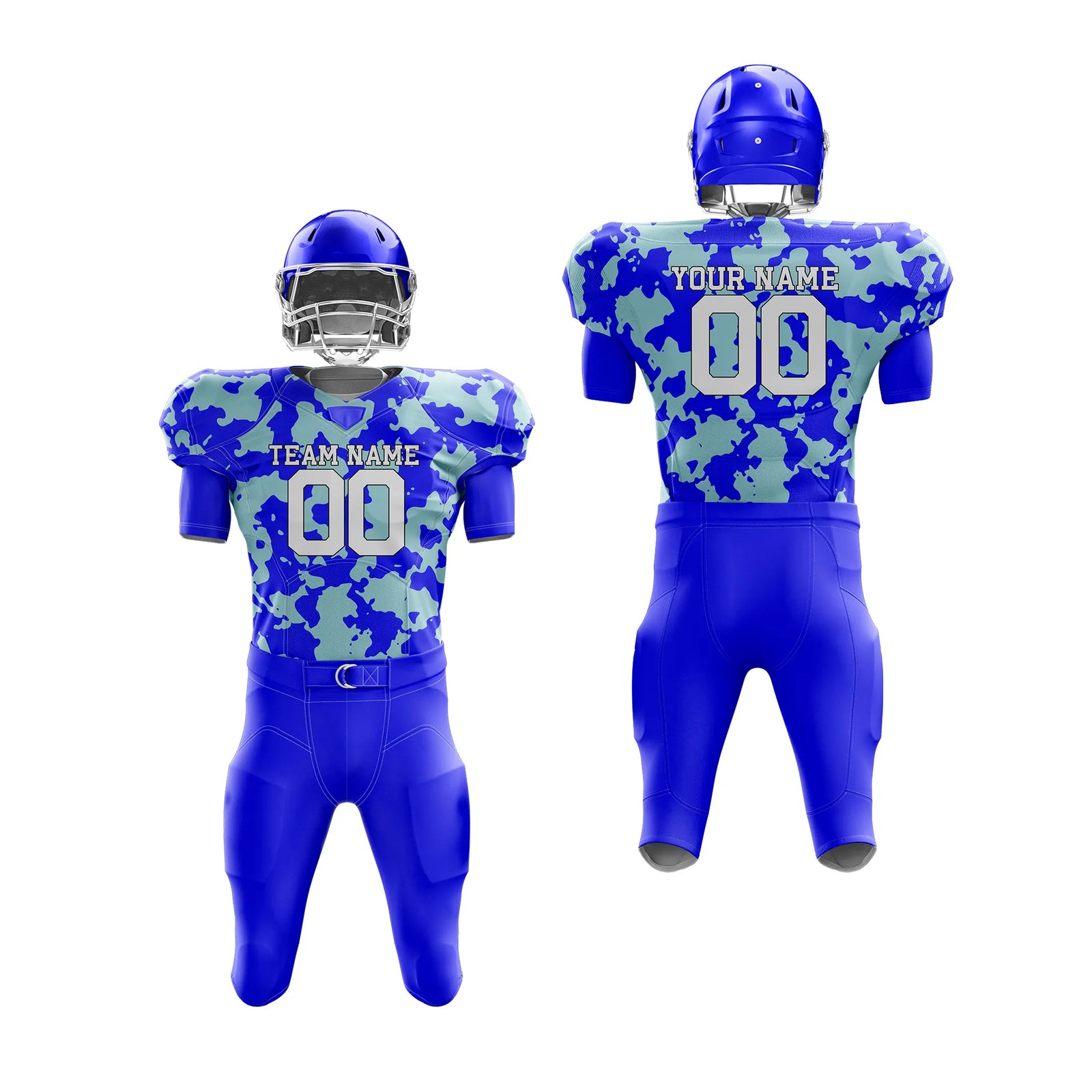 Custom Personalized D4 Camo Designs American Football Jersey with Name, Number & Team Logo