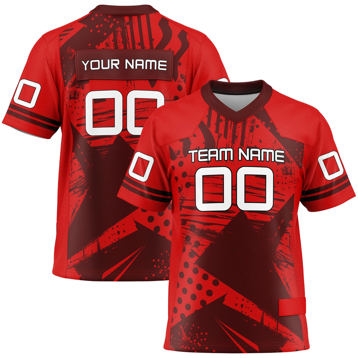 Custom Personalized D2 Graffiti Fashion Flag Football Jersey with Name, Number & Team Logo
