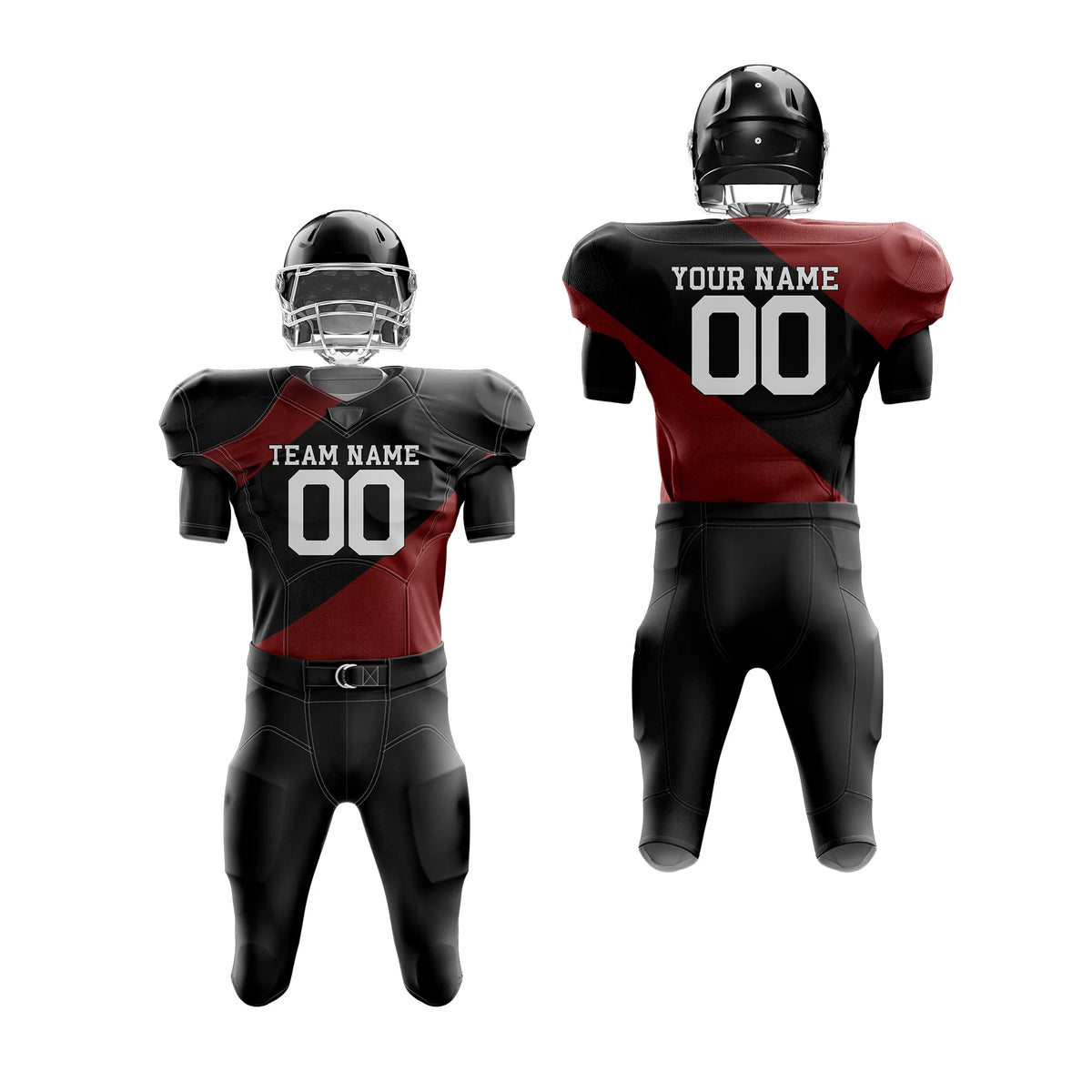 Custom Personalized D3 Split Fashion American Football Jersey with Name, Number & Team Logo