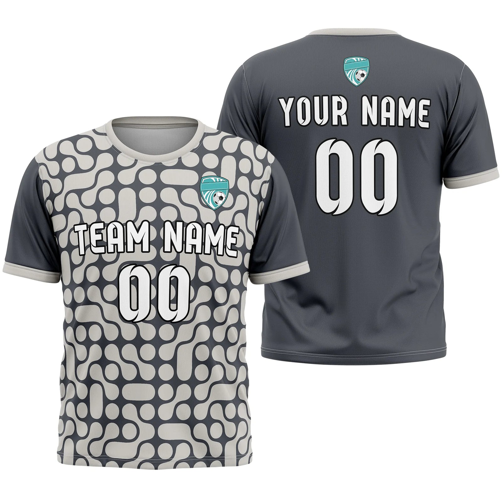 Custom Abstract Pattern D3 Soccer Jersey Personalized Football Uniform with Name & Number