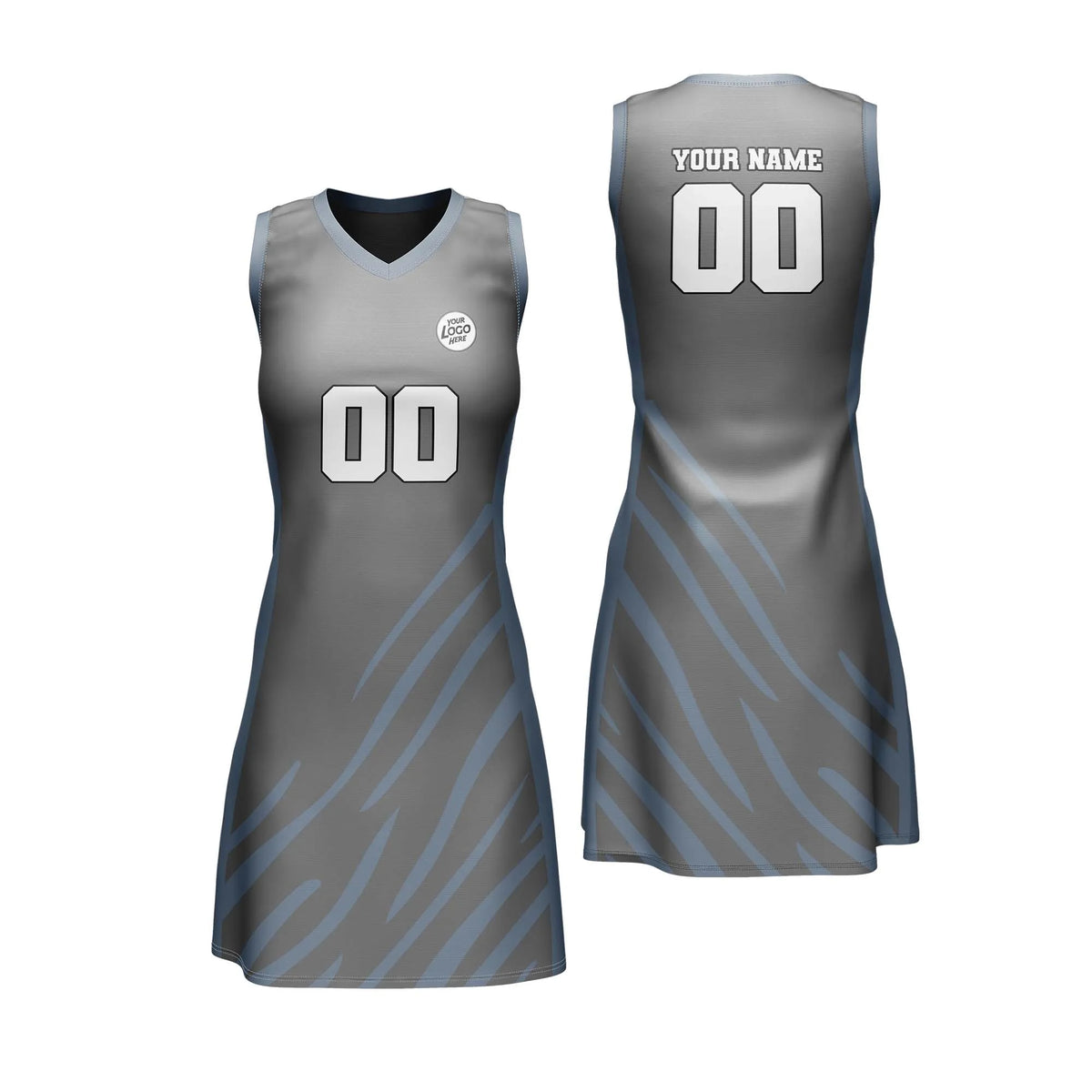 Custom Personalized D5 Stripe Fashion Netball Jersey with Name, Number & Team Logo