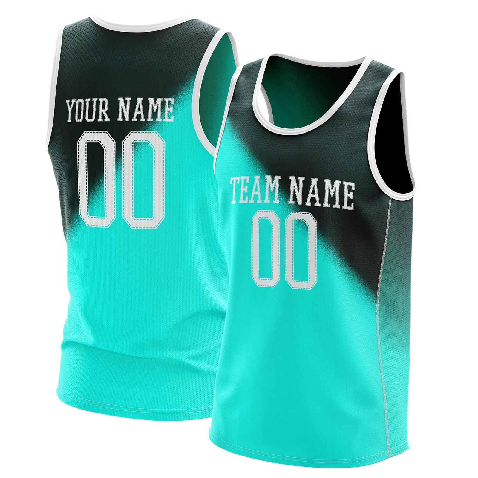 Custom Gradient fashion top Emerald Charge Sports Jersey Personalized Uniform with Name & Number
