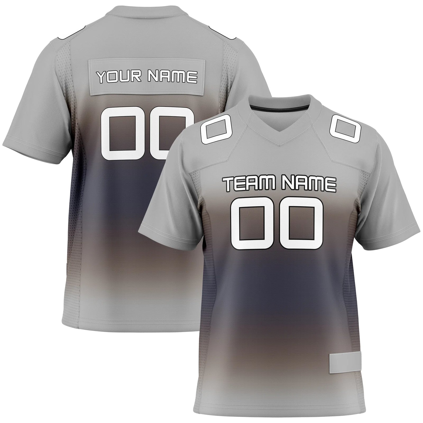 Custom Personalized D5 Gradient Fashion Flag Football Jersey with Name, Number & Team Logo