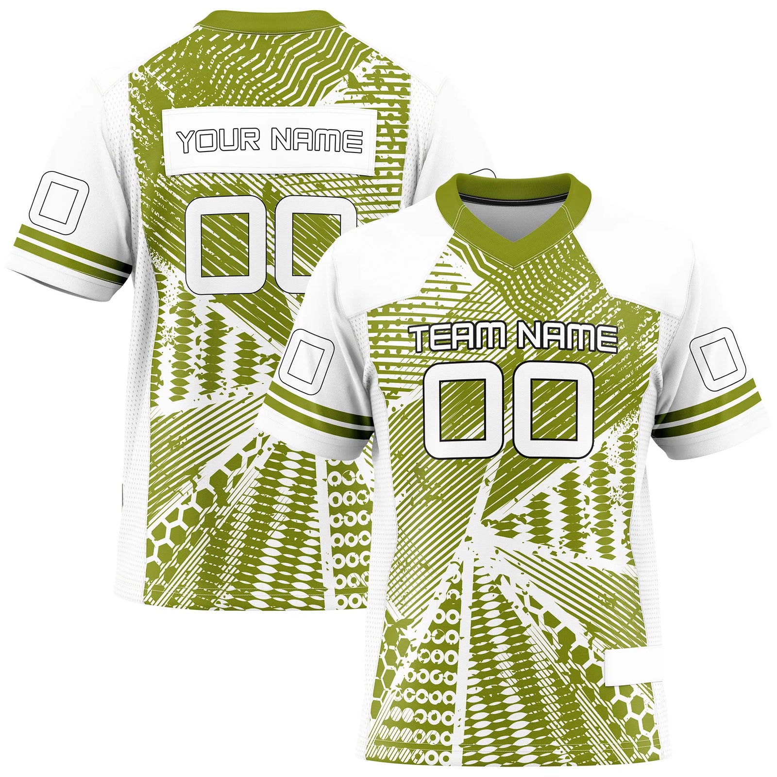 Custom Personalized D6 Graffiti Fashion Flag Football Jersey with Name, Number & Team Logo