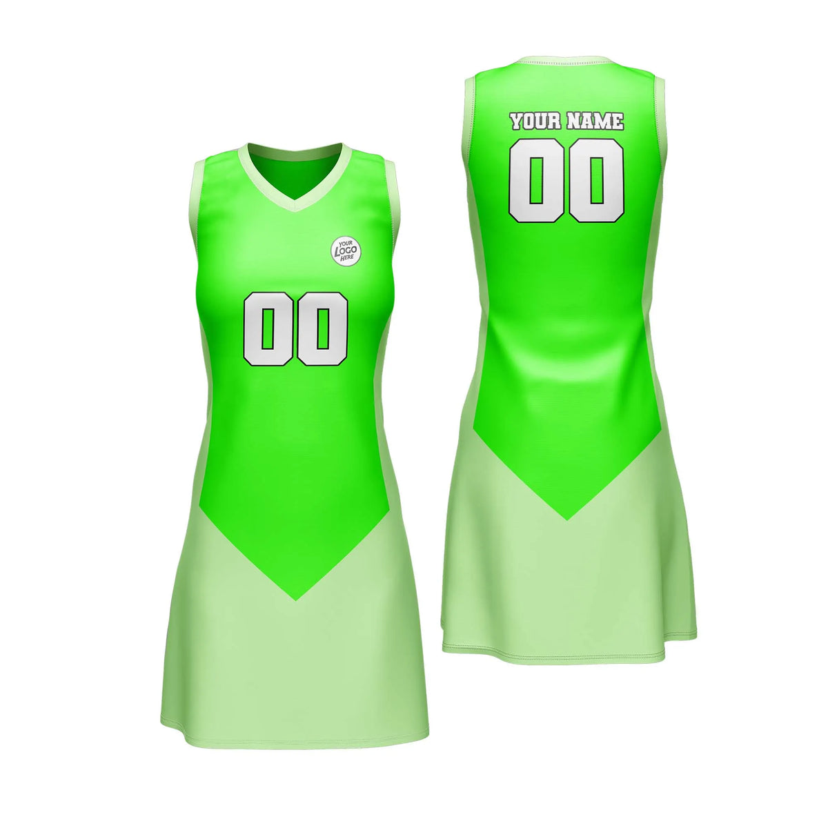 Custom Personalized D5 Split Fashion Netball Jersey with Name, Number & Team Logo