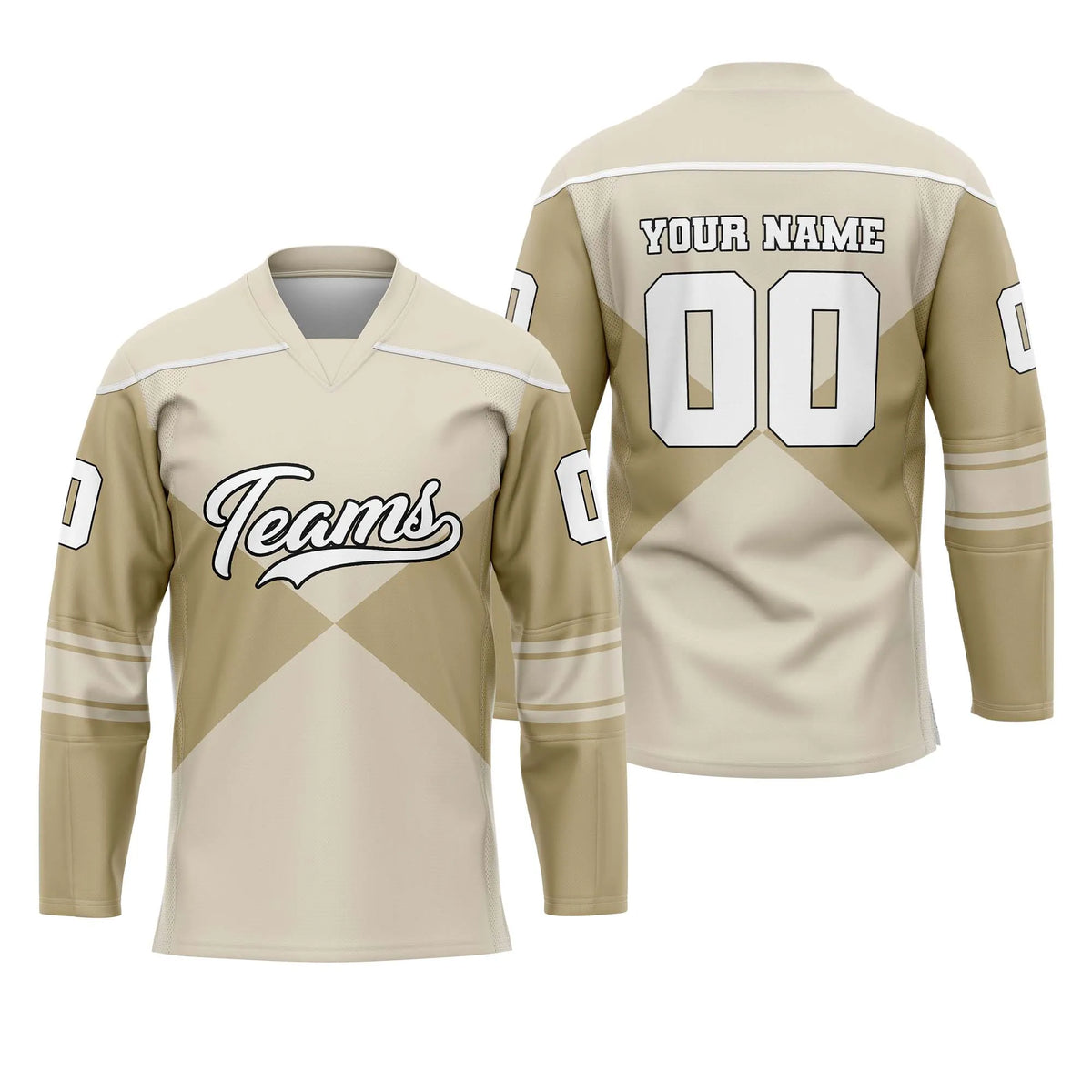 Custom Personalized D1 Split Fashion Ice Hockey Jersey with Name, Number & Team Logo