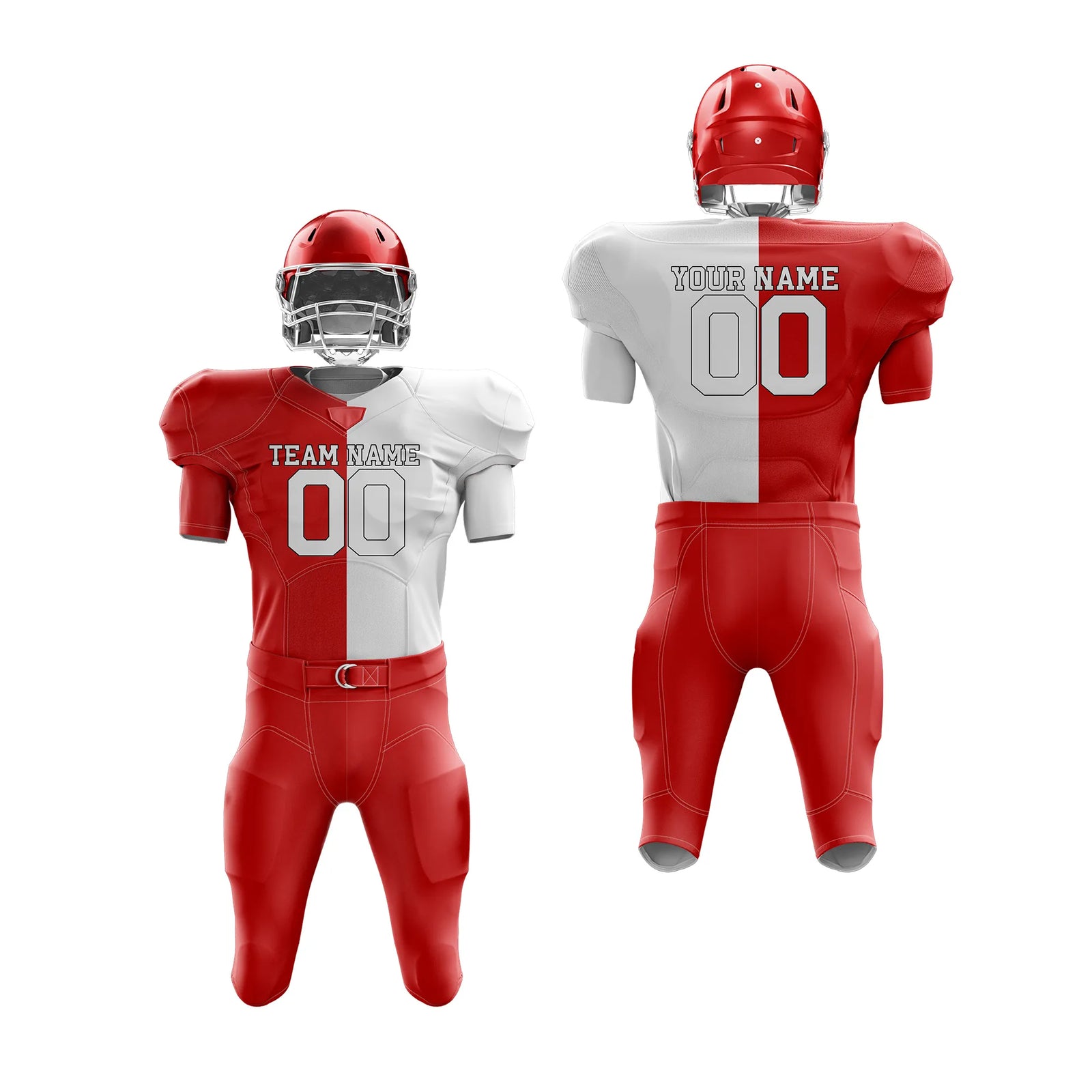 Custom Personalized D1 Split Fashion American Football Jersey with Name, Number & Team Logo