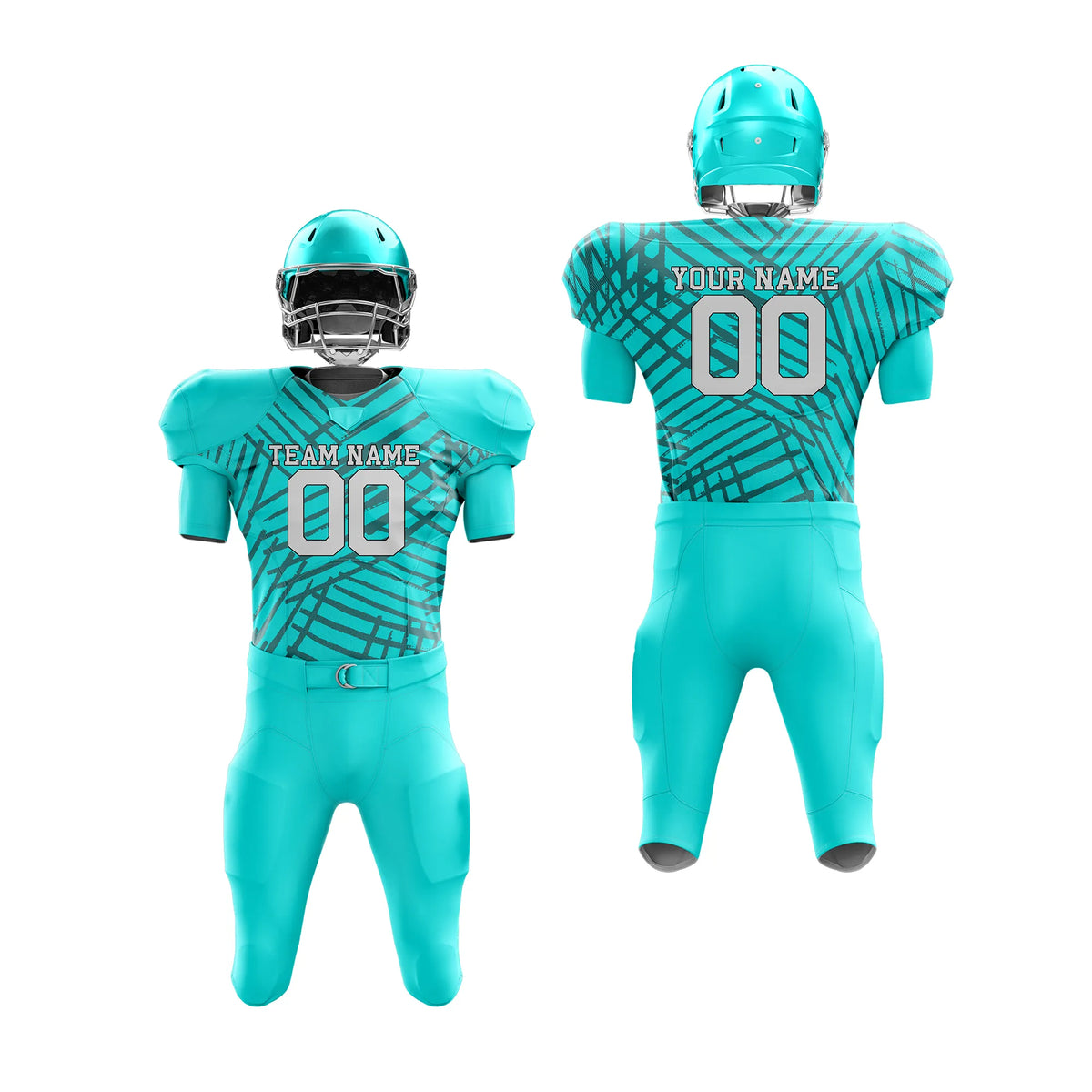 Custom Personalized D5 Full Pattern American Football Jersey with Name, Number &amp; Team Logo