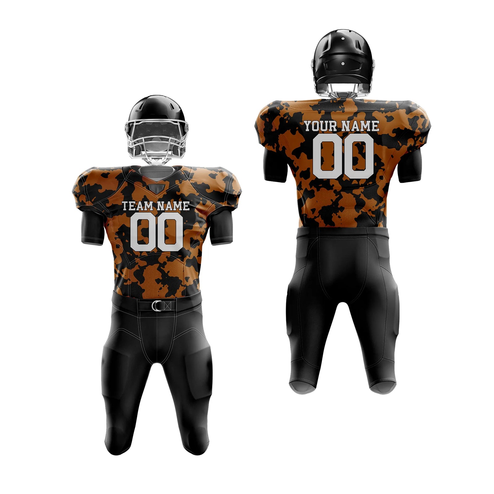 Custom Personalized D4 Camo Designs American Football Jersey with Name, Number & Team Logo