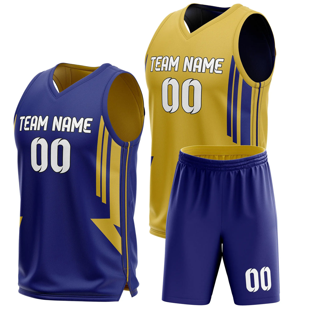 Custom Triple Lane Reversible Sports Jersey Personalized Uniform with Name & Number