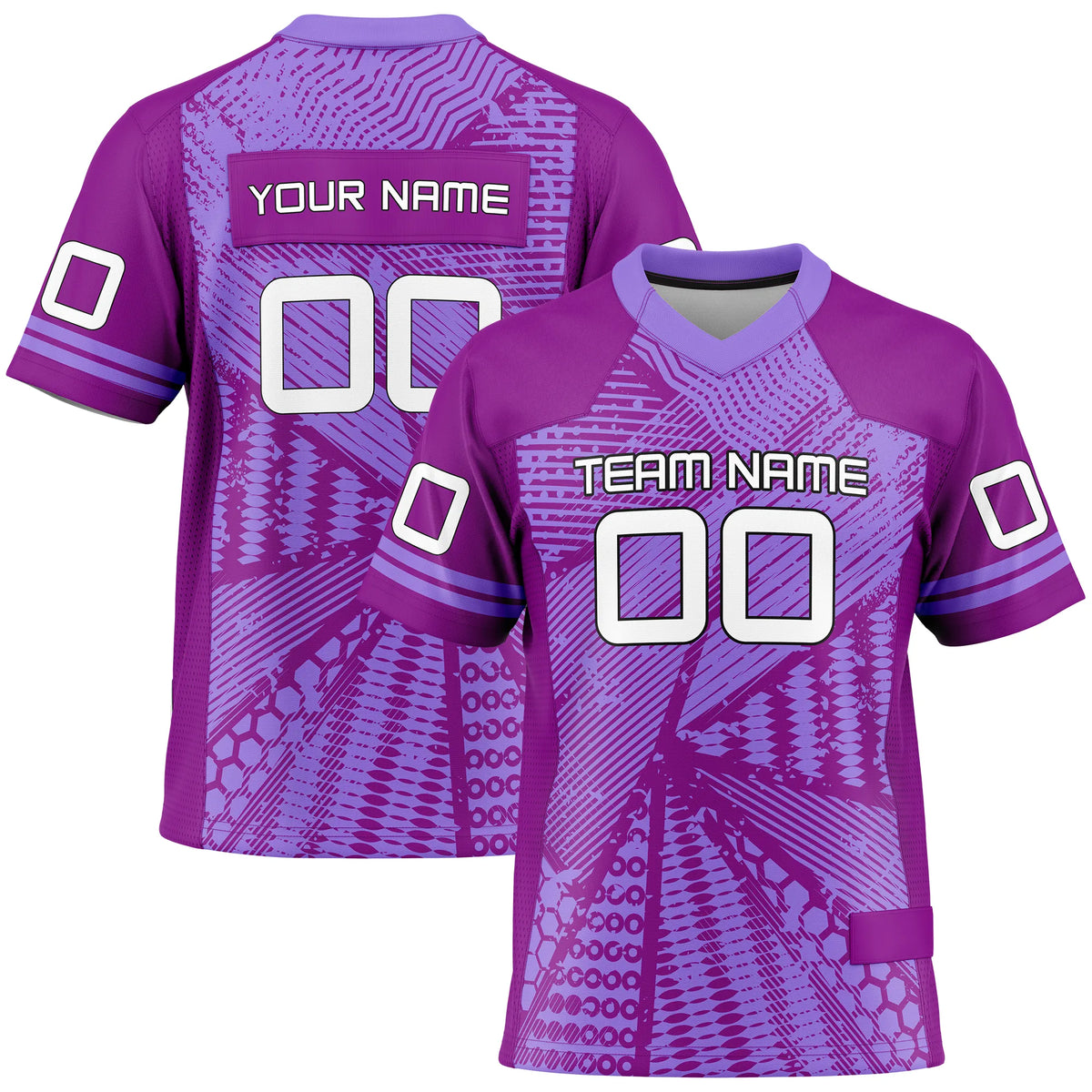 Custom Personalized D6 Graffiti Fashion Flag Football Jersey with Name, Number & Team Logo