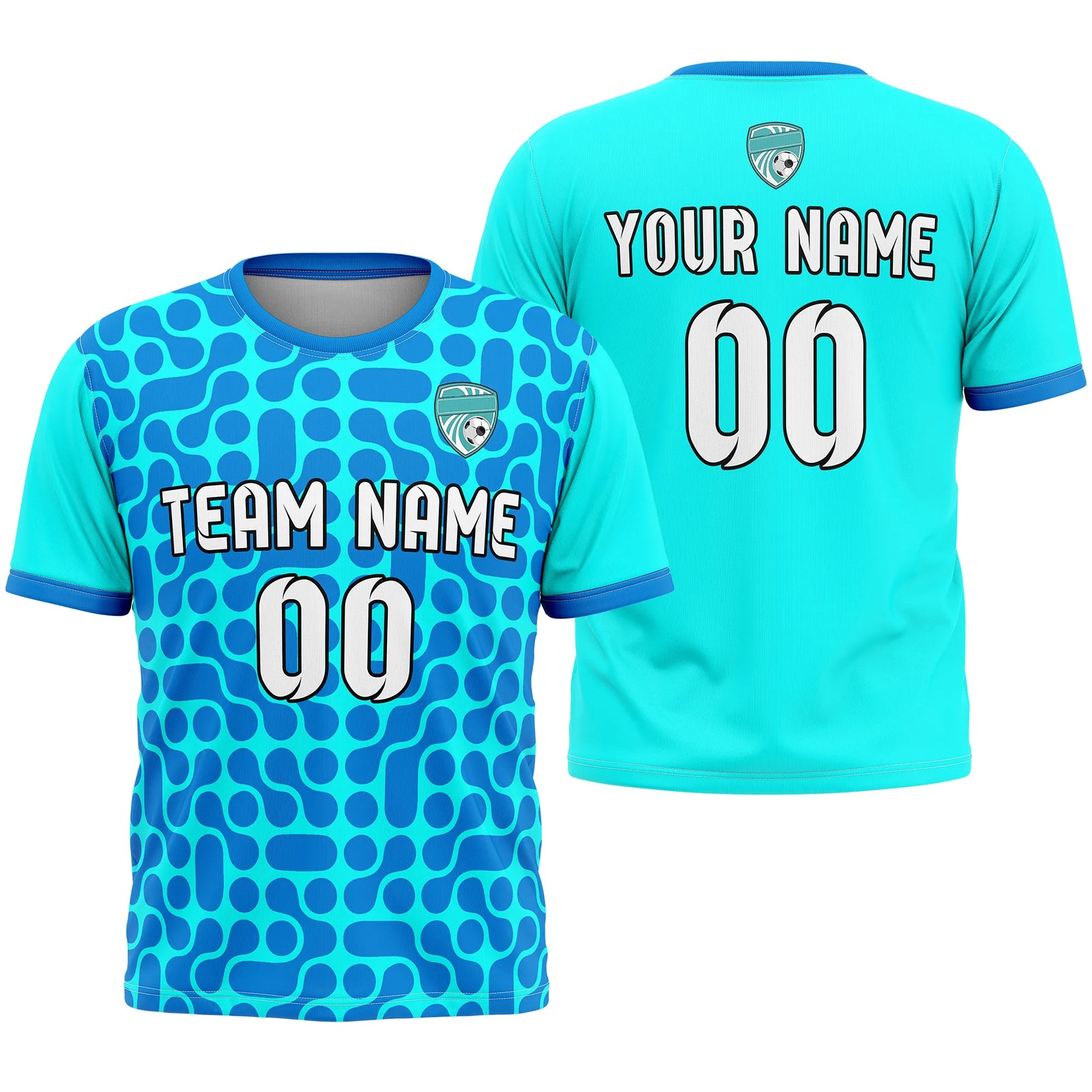 Custom Abstract Pattern D3 Soccer Jersey Personalized Football Uniform with Name & Number