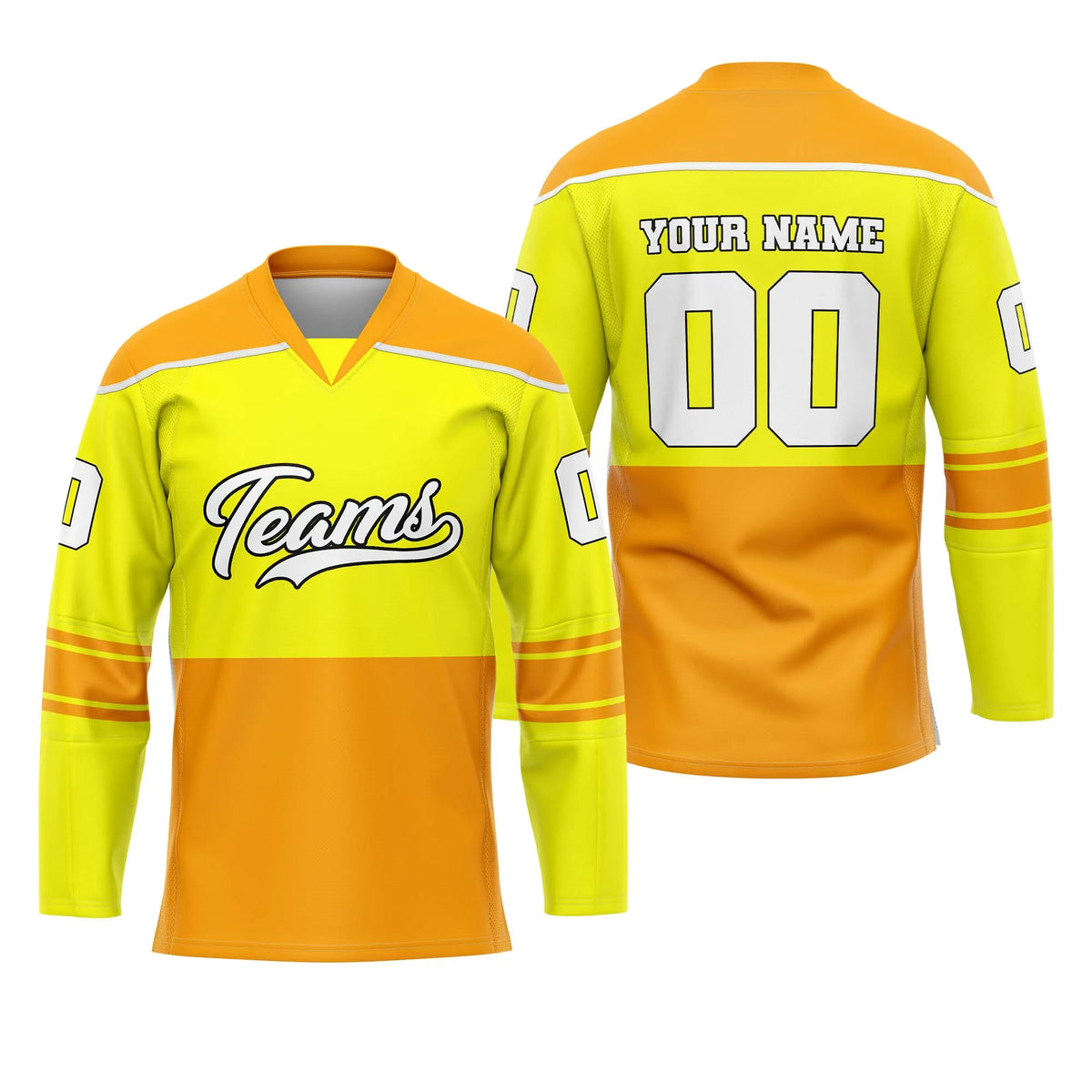 Custom Personalized D2 Split Fashion Ice Hockey Jersey with Name, Number & Team Logo