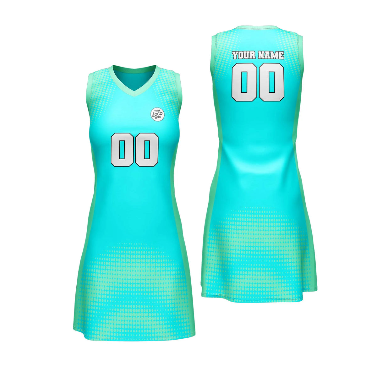 Custom Personalized D1 Retro Pattern Netball Jersey with Name, Number &amp; Team Logo