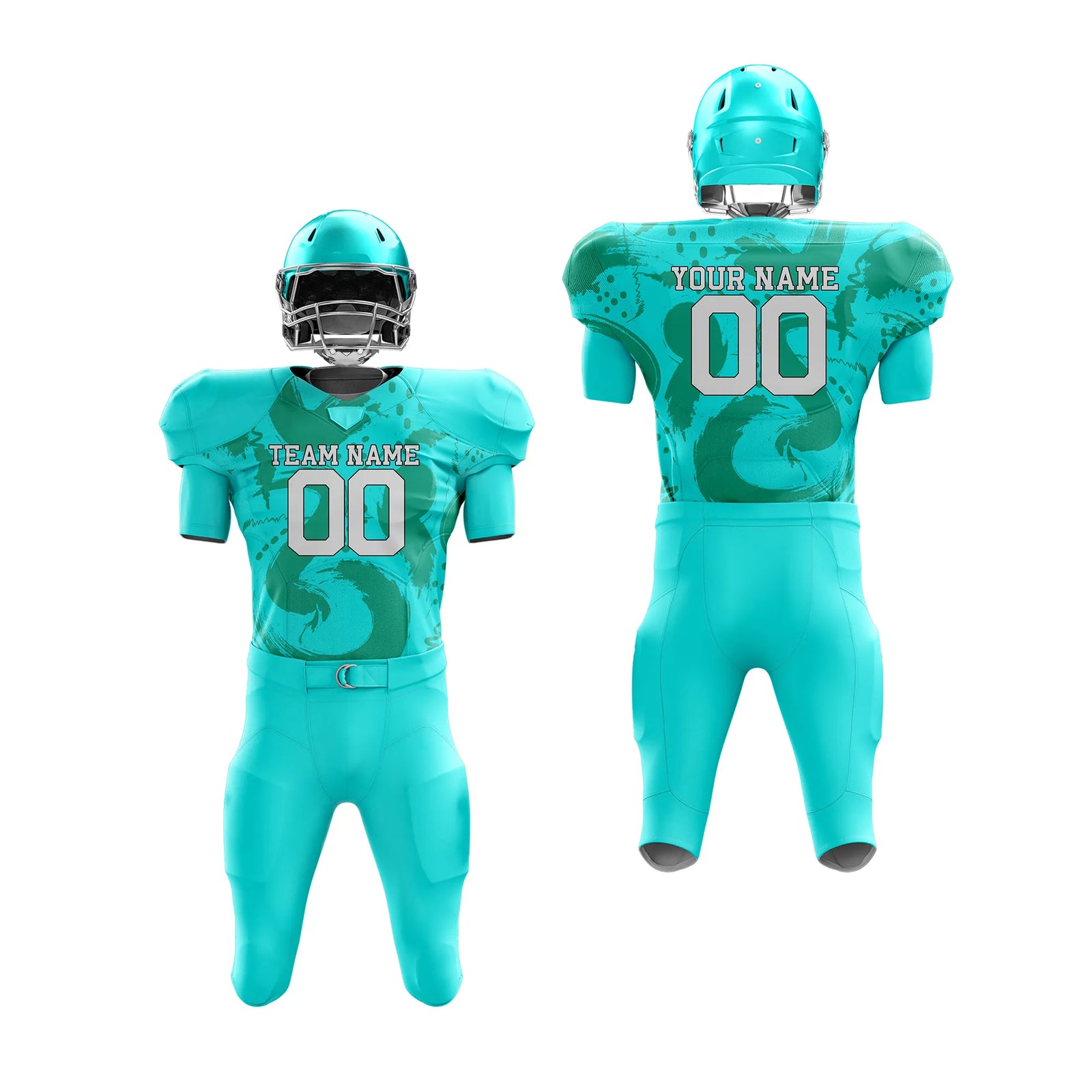 Custom Personalized D1 Graffiti pattern American Football Jersey with Name, Number & Team Logo
