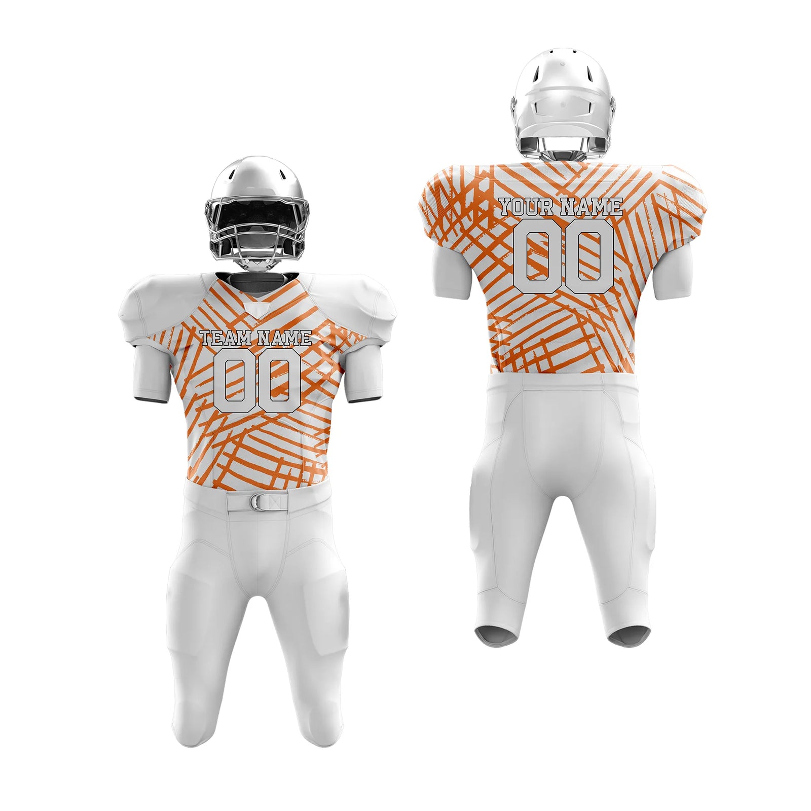 Custom Personalized D4 Graffiti pattern American Football Jersey with Name, Number & Team Logo