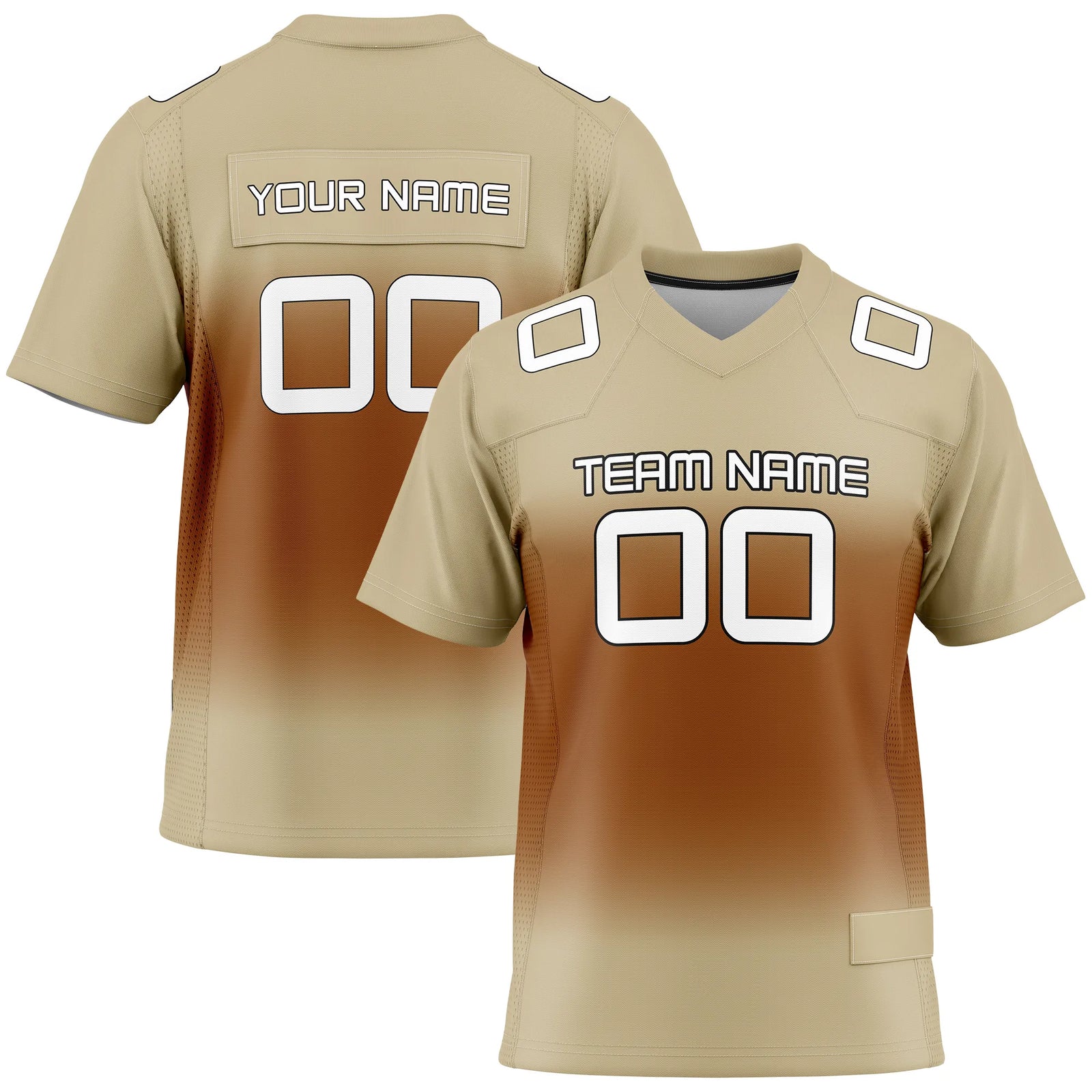 Custom Personalized D5 Gradient Fashion Flag Football Jersey with Name, Number & Team Logo