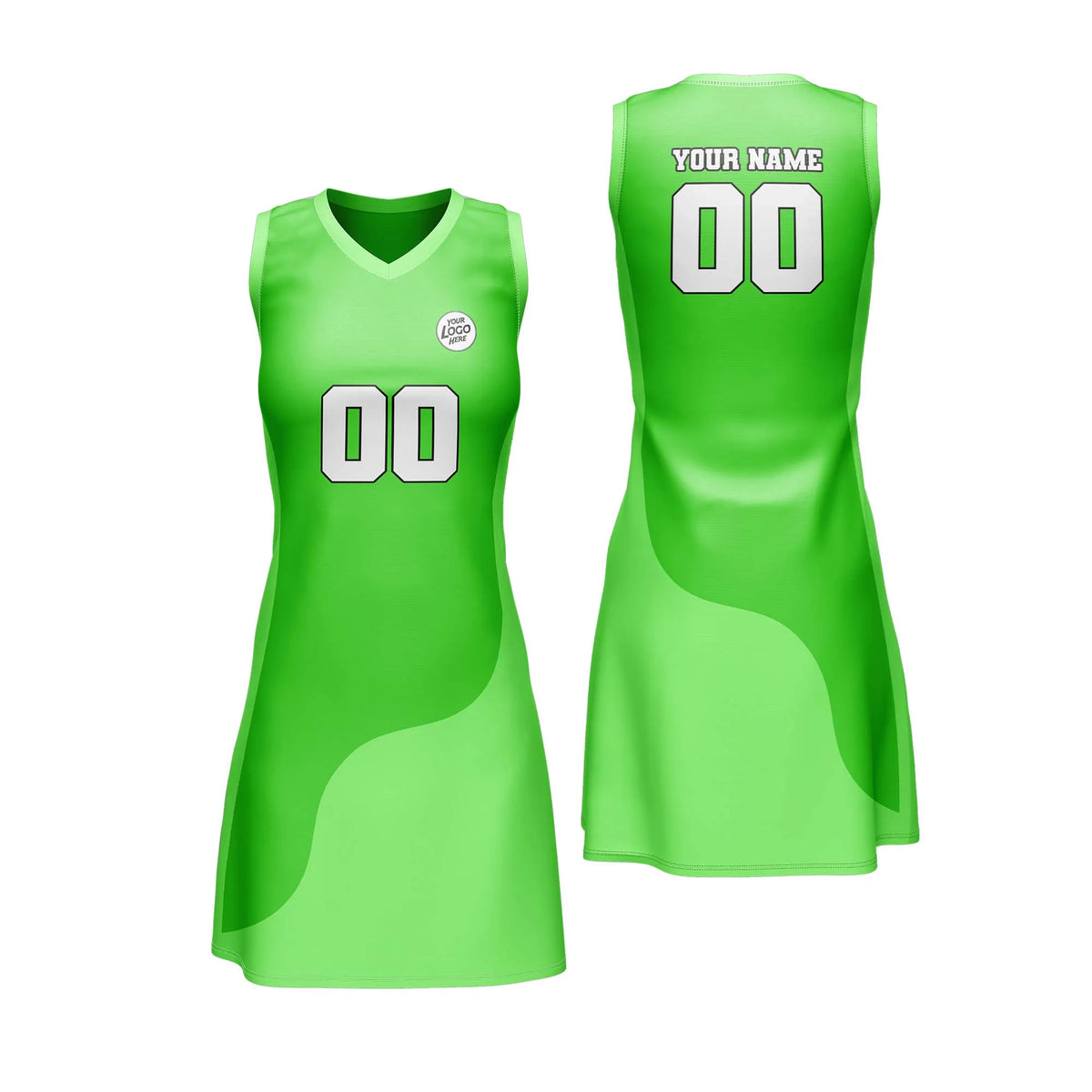 Custom Personalized D1 Split Fashion Netball Jersey with Name, Number & Team Logo