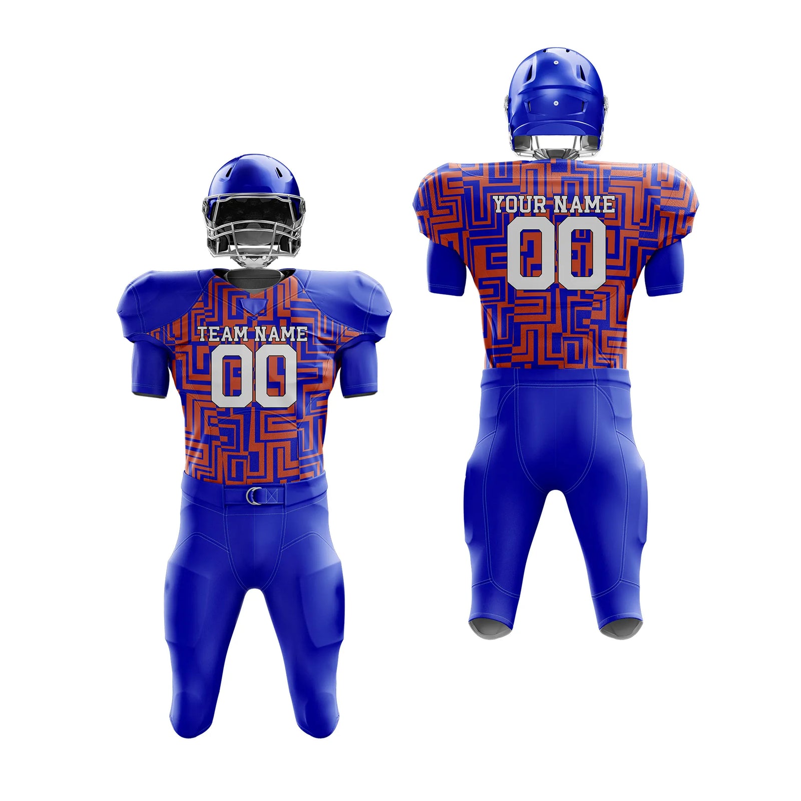 Custom Personalized D5 Full Pattern American Football Jersey with Name, Number & Team Logo