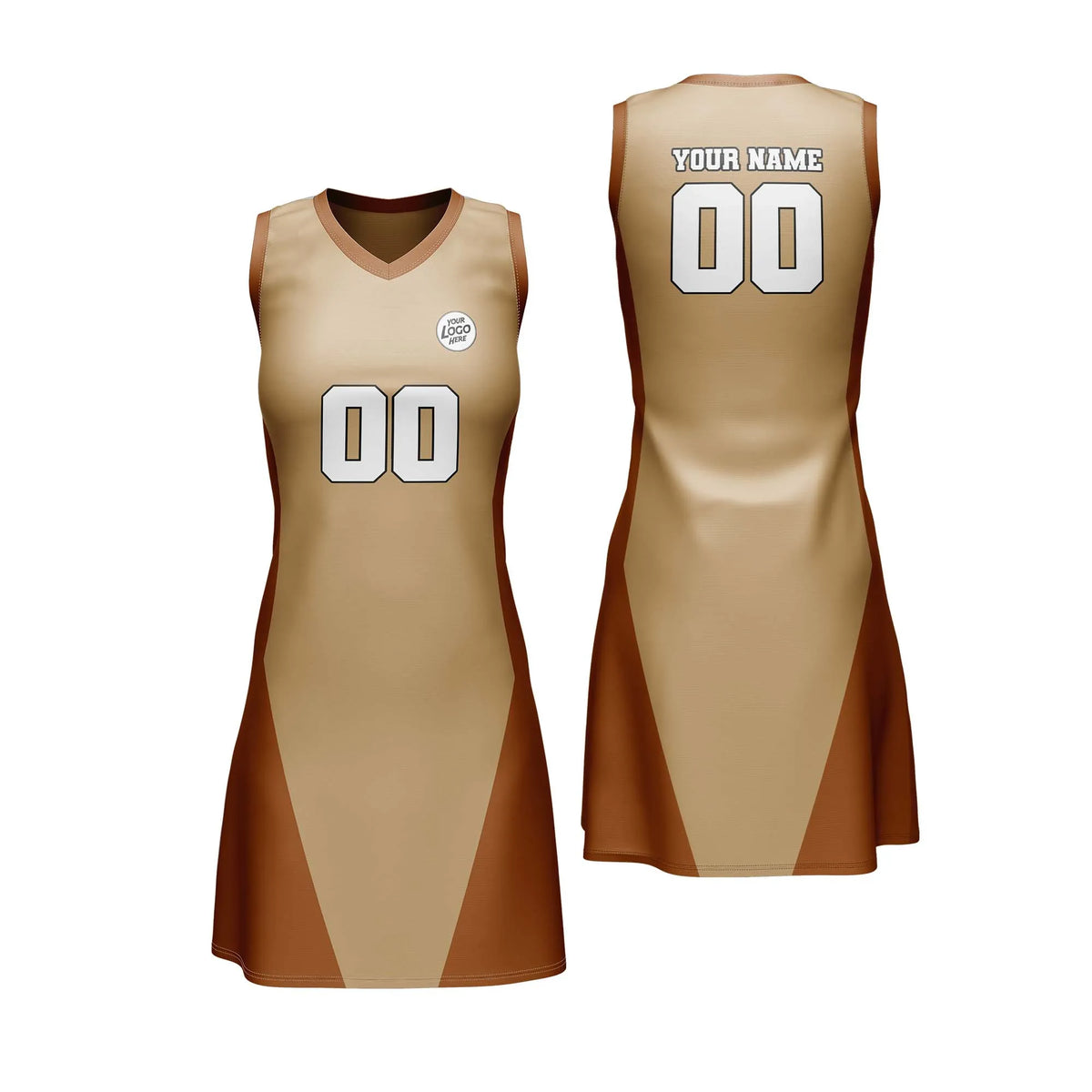 Custom Personalized D3 Split Fashion Netball Jersey with Name, Number & Team Logo