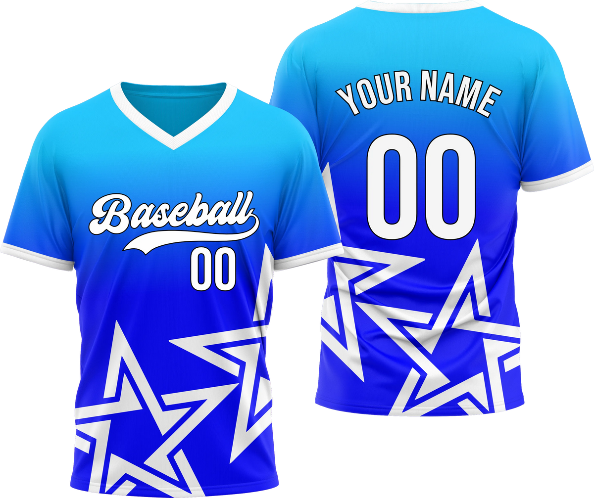 Custom Stellar Edge Gradient Baseball Sports Jersey Personalized Uniform with Name & Number