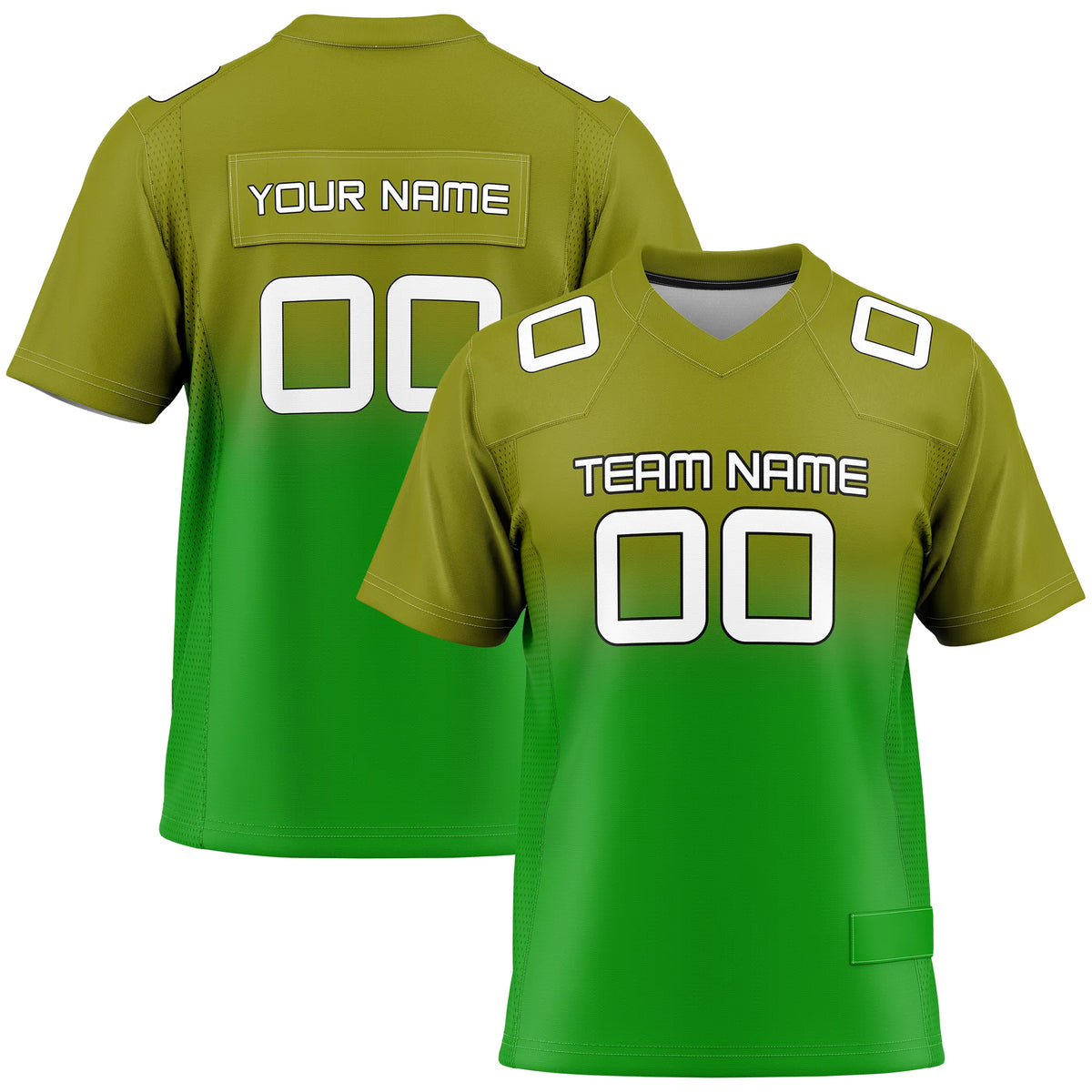 Custom Personalized D3 Gradient Fashion Flag Football Jersey with Name, Number & Team Logo