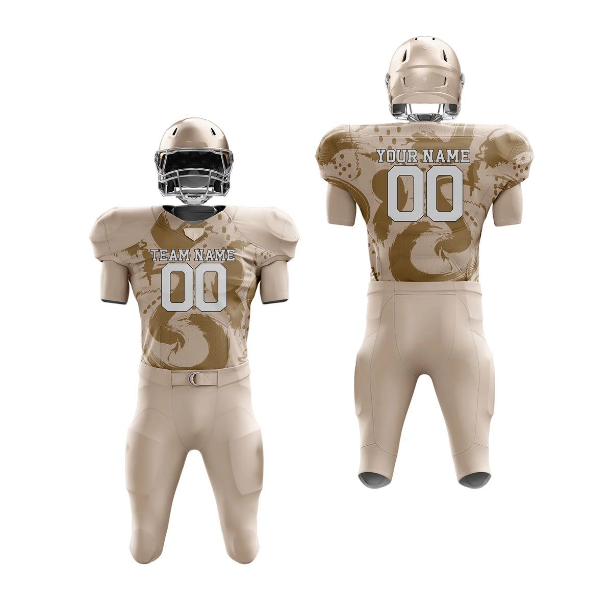 Custom Personalized D1 Graffiti pattern American Football Jersey with Name, Number & Team Logo