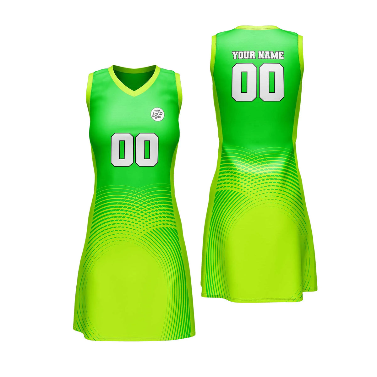 Custom Personalized D1 Abstract Pattern Netball Jersey with Name, Number & Team Logo