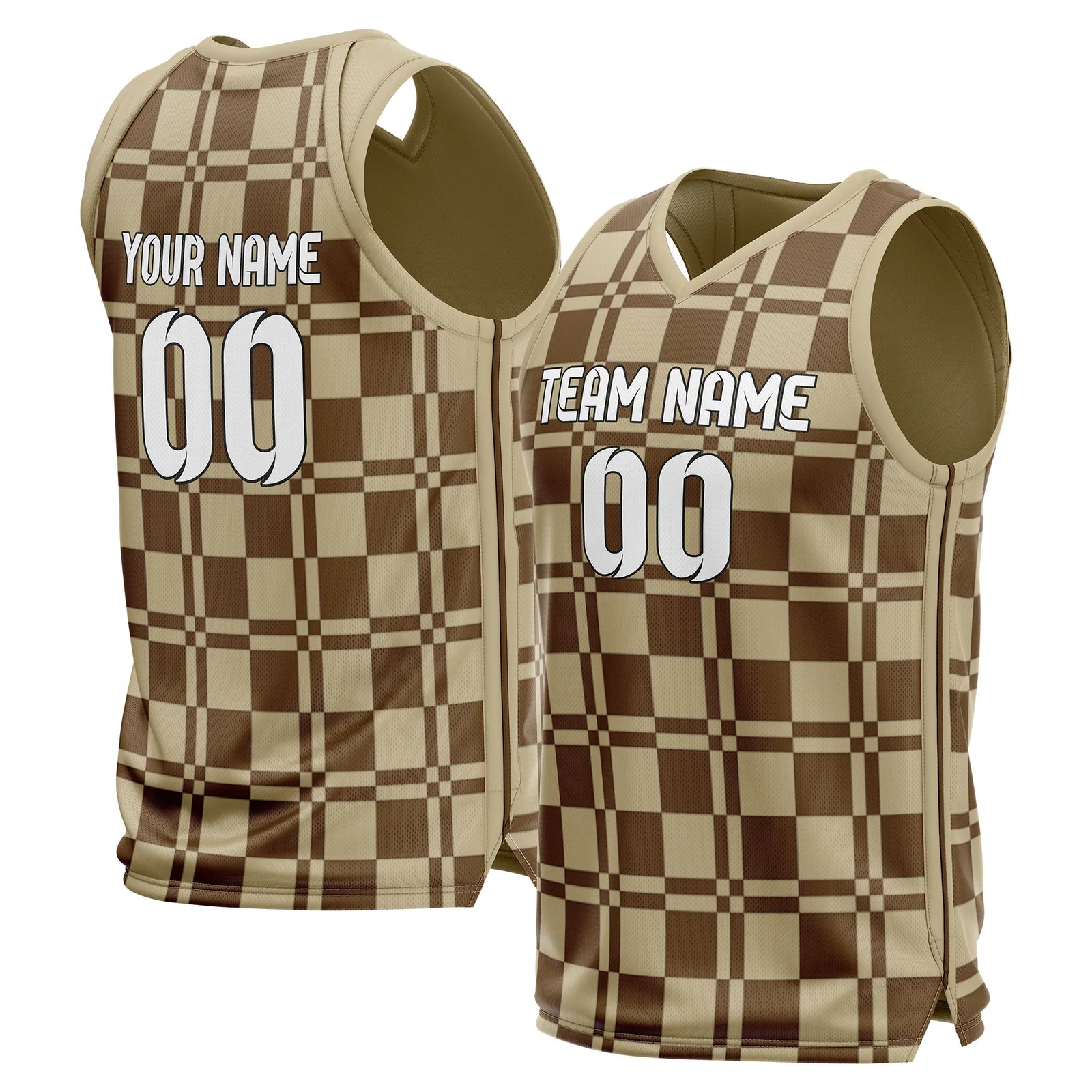 Custom Dynamic Check Printed Sports Jersey Personalized Uniform with Name & Number