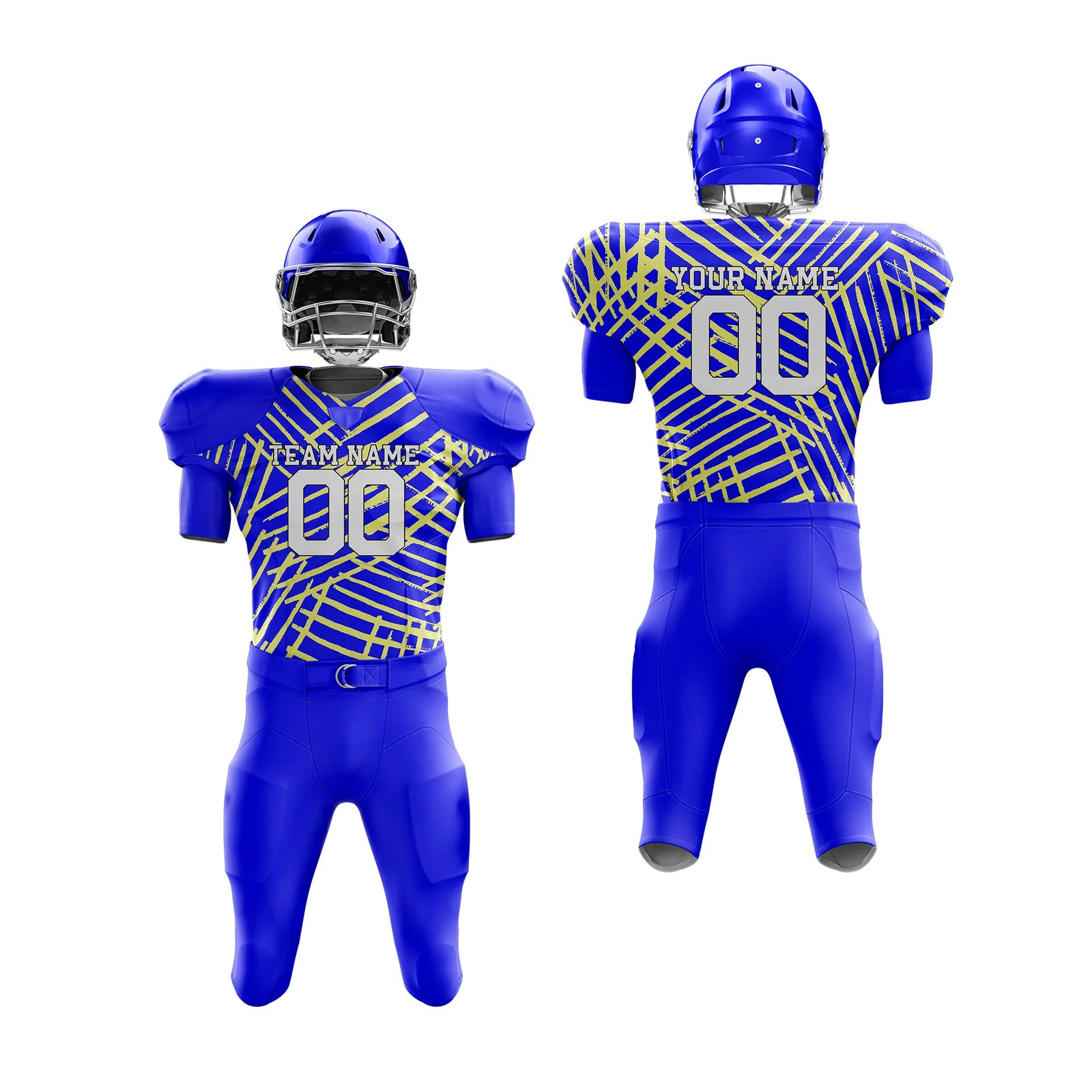 Custom Personalized D5 Full Pattern American Football Jersey with Name, Number & Team Logo