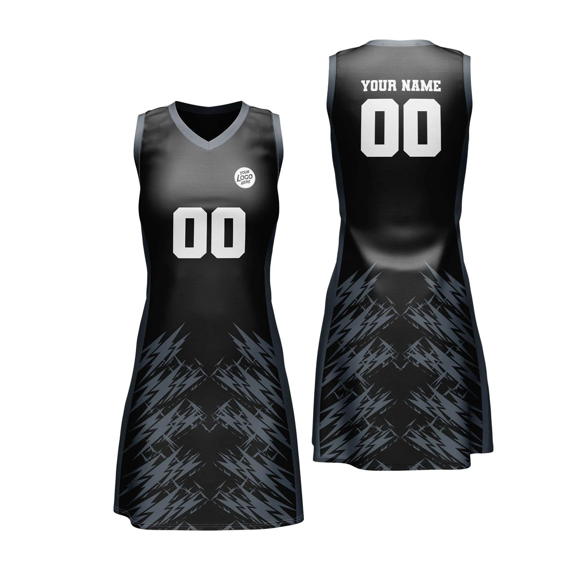 Custom Personalized D3 Stripe Fashion Netball Jersey with Name, Number & Team Logo